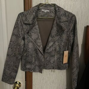 Blashe Snake print jacket moto style brand new